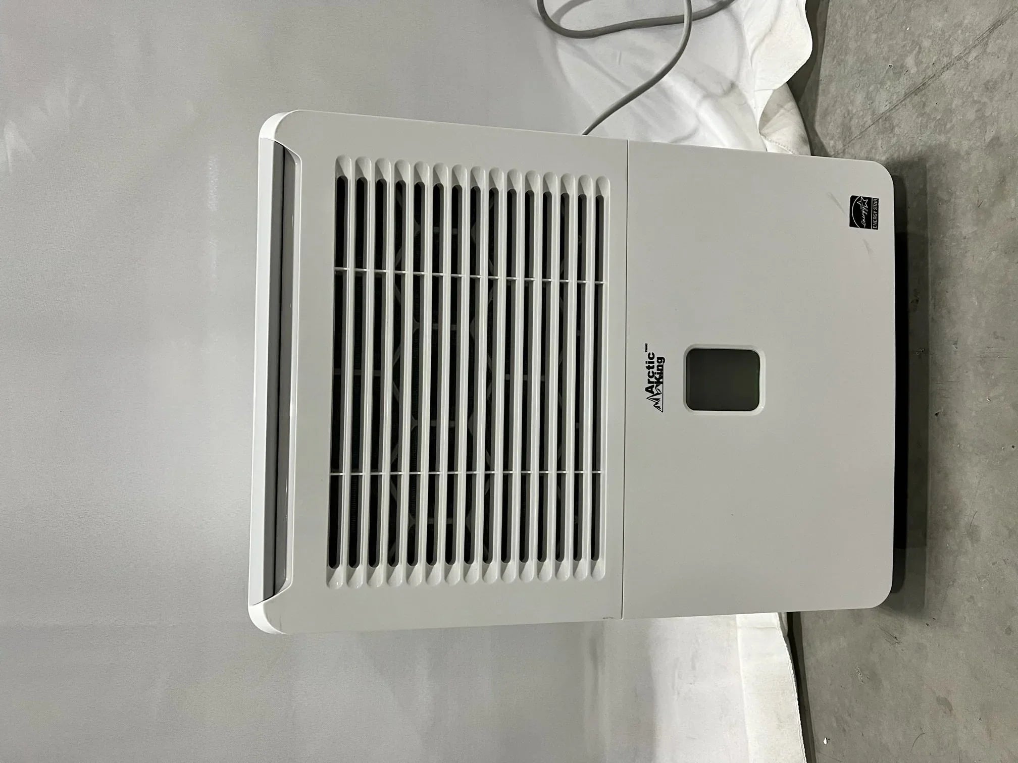 Open Box Arctic King 45 Pint Dehumidifier Washable Filter For Home & Basement - White