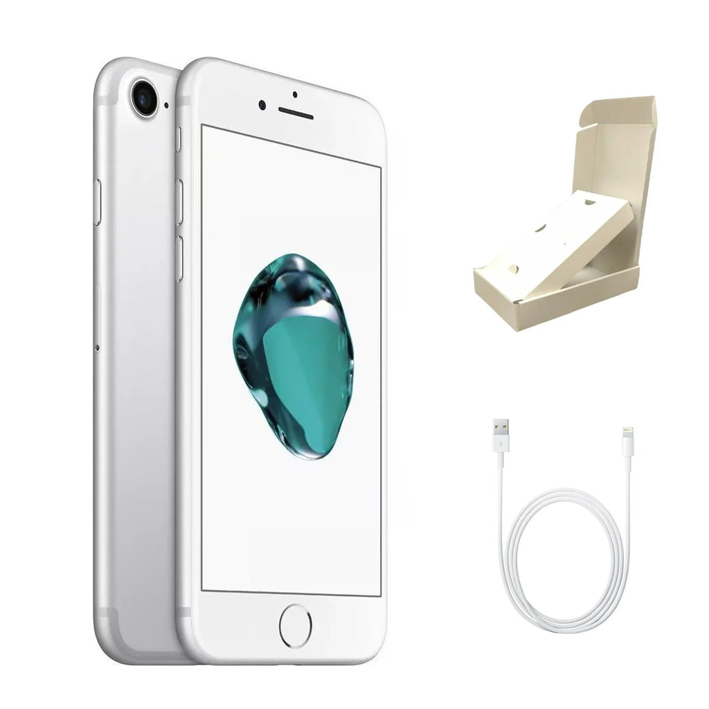 Restored Apple iPhone 7 A1660 (Fully Unlocked) 32GB Silver (Grade A+) w/ Gift Box (Refurbished)