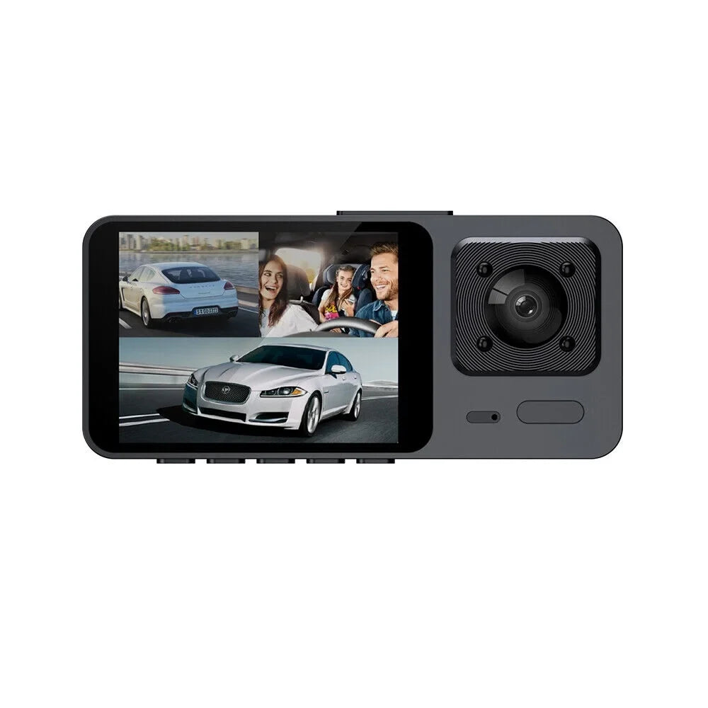 Onemayship 1080P 3 Lens Car DVR Dash Cam Front Rear Inside Camera Video Recorder G-Sensor