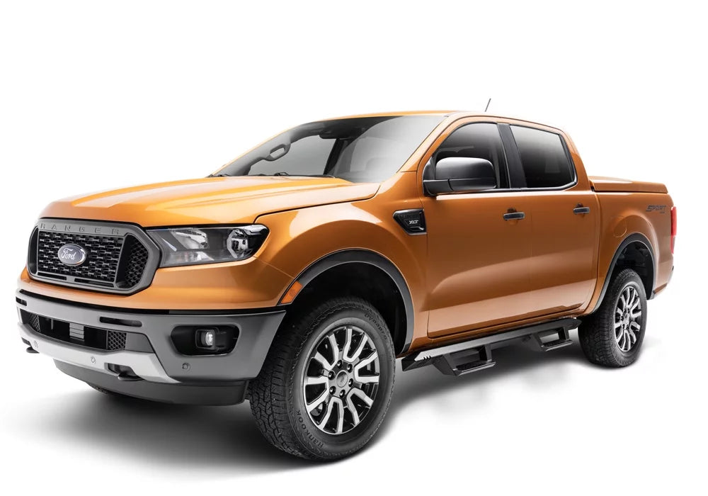 N-Fab by RealTruck Epyx Steps | Textured Black, Cab Length | Exf19Cc-Tx | Matching with 2019-2020 Ford Ranger Crew Cab All Beds, SRW Gas
