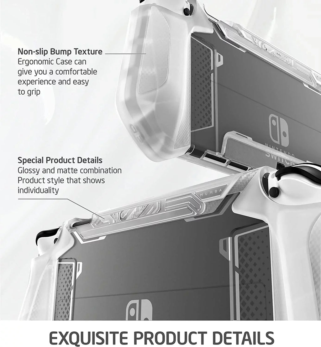 Dockable Case for Nintendo Switch O 2021, [Blade Series] TPU Grip Protective Wrap Accessories Matching
