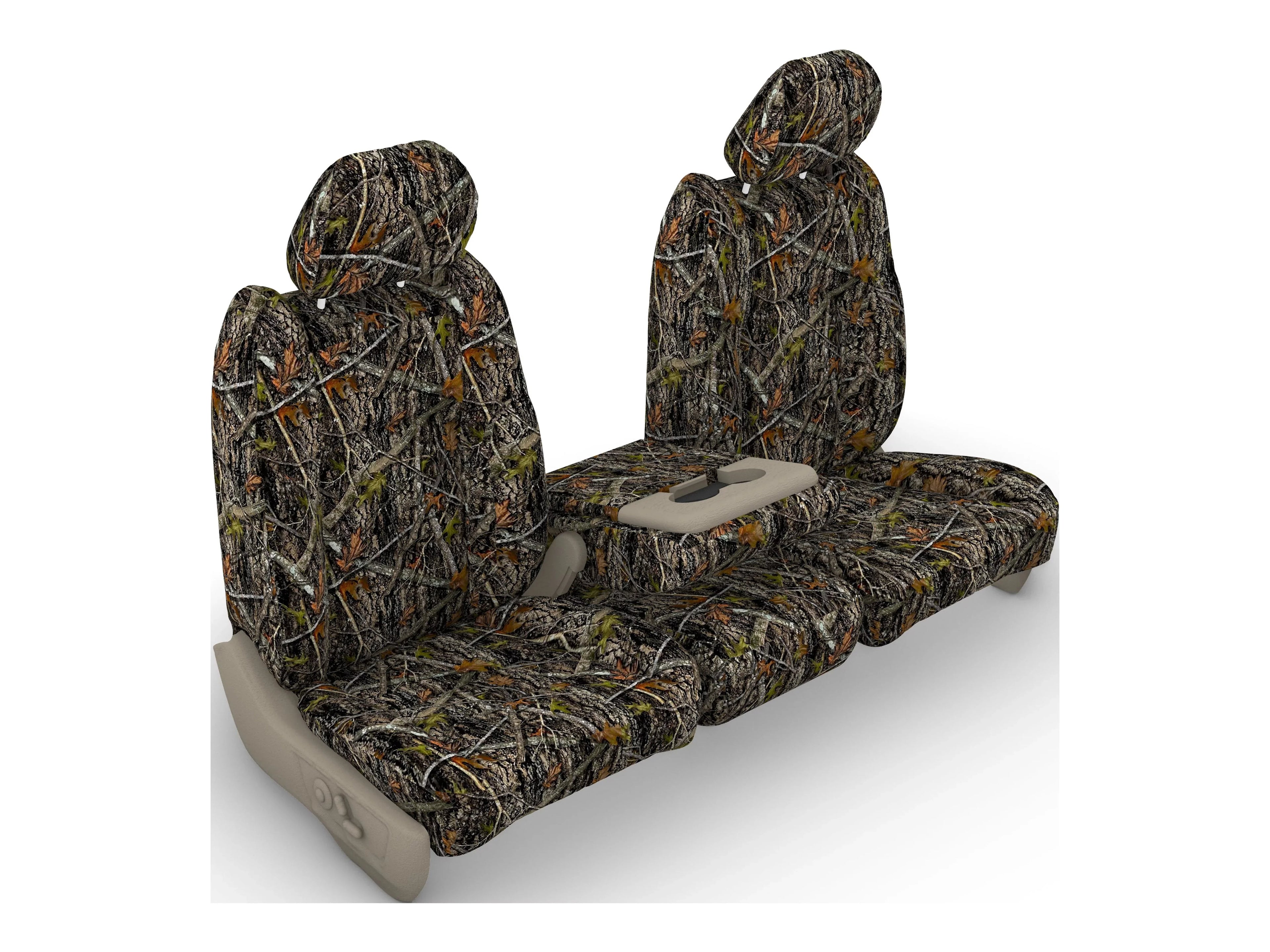 F480 2011-2014 Ford F150-F550 XL 40/20/40 Split Seat with Opening 20 Bottom and Opening Center Console in Camo Endura