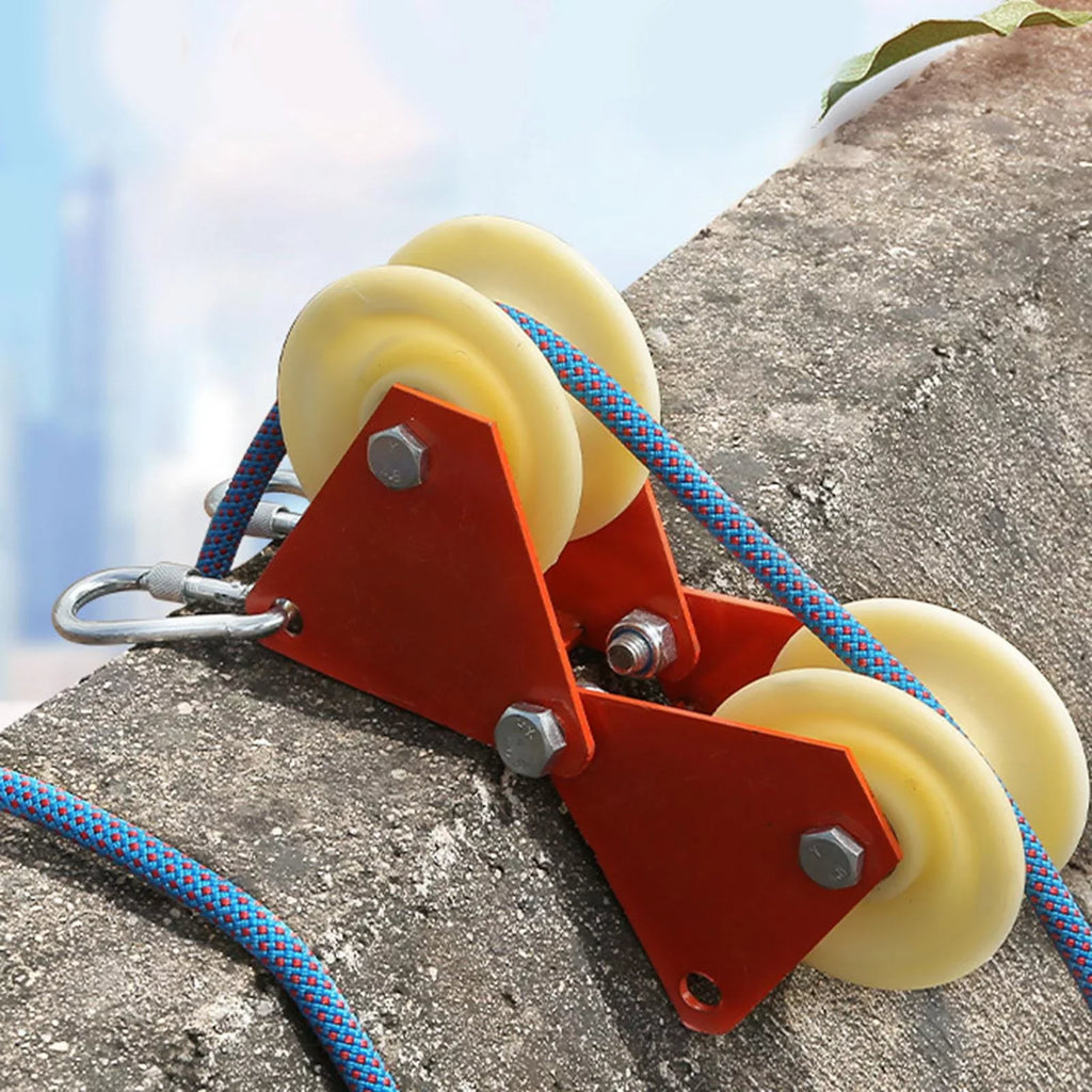 Rock Climbing Hiking Abseiling Rappelling Rope Anchor Rope Edge Sheath Wheels Durable Accessories