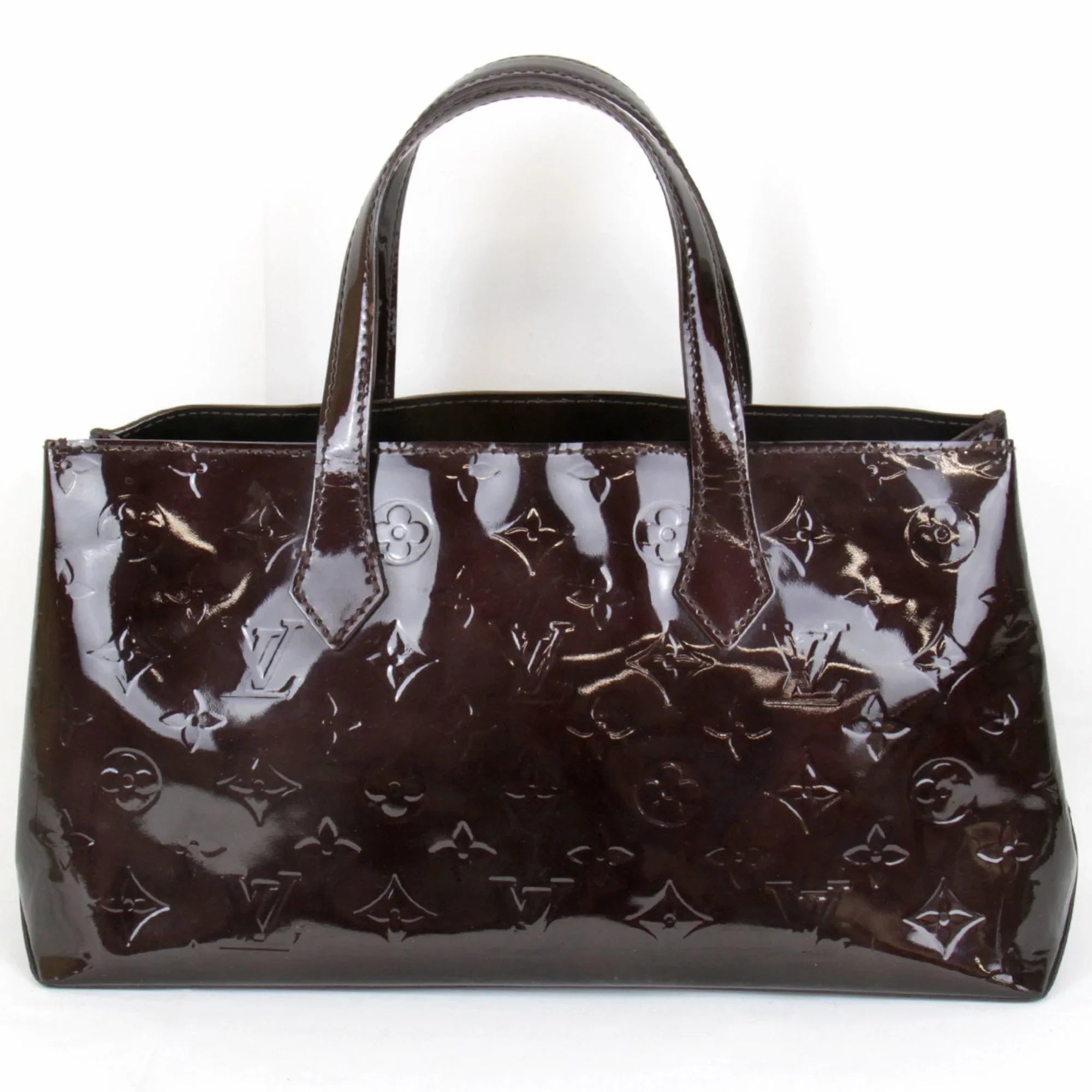 Pre-Owned LOUIS VUITTON Wilshire PM M93641 Handbag Monogram Vernis Amarant Women's (Good)
