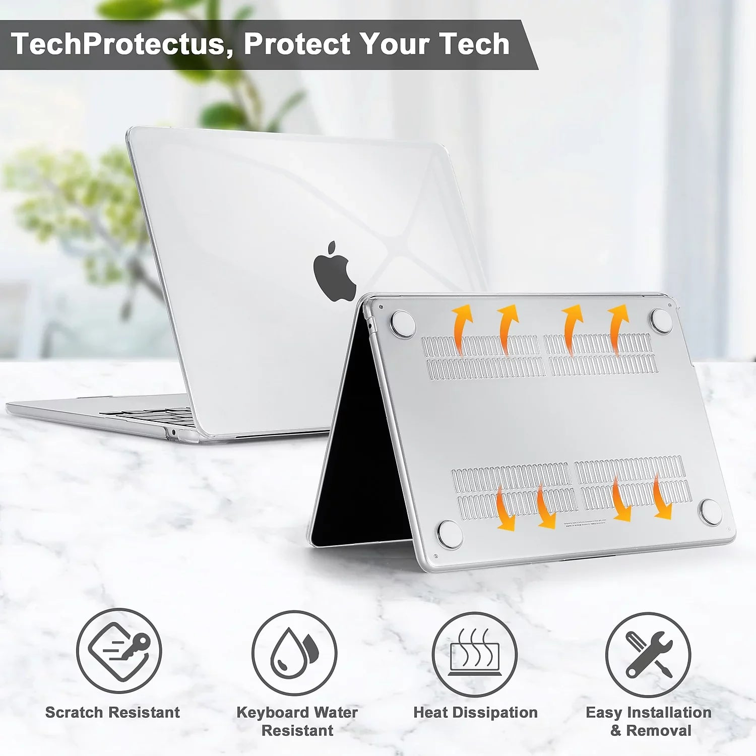 Techprotectus Hard-Shell Laptop Sleeve with Keyboard Protection Crystal Clear (TP-CYC-K-MA13M2)