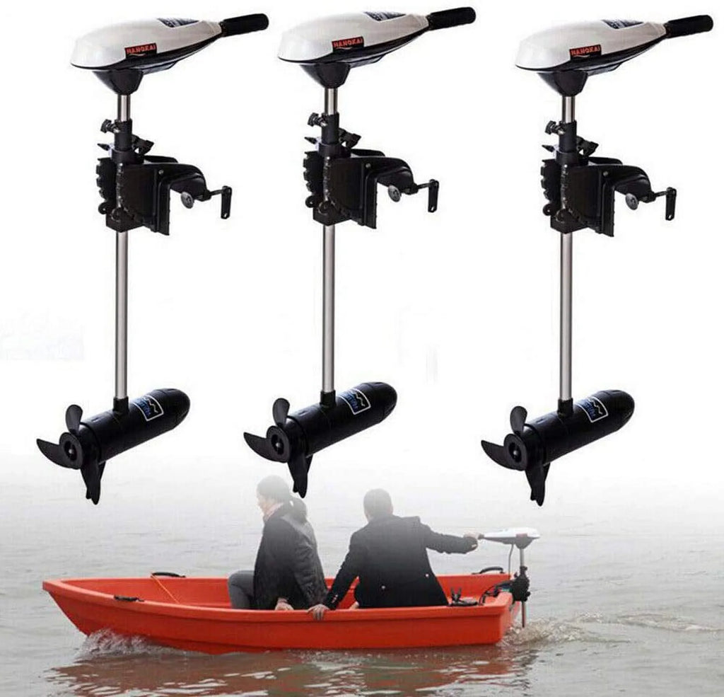 Outboard Motor Watercraft Engine 12V 65lb Electric Outboard Inflatable Fishing Vessel Brush Motor Engine 660W