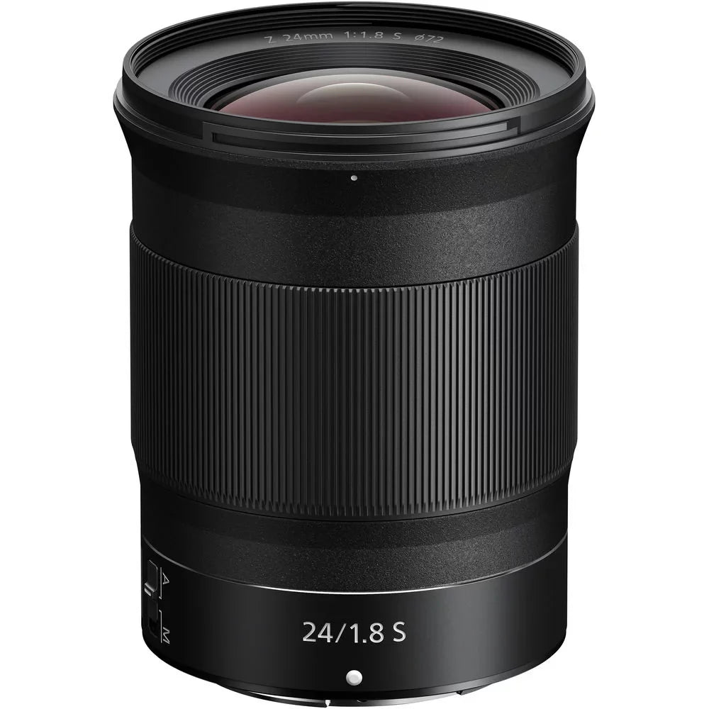 Nikon Z6 Mirrorless with 24mm f/1.8 S Lens + 64GB Storage + UV Filter + Extra Backup Battery + Case + Cleaning Kit - International Version