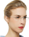 OCCI CHIARI Reading Glasses 1.5 For Mens Lady Designer Readers with Comfortable Frameless Long-lasting Spring Hinge 1.0 1.5 2.0 2.5 3.0 3.5