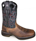 Smoky Mountain Mens Benton Brown/Black Leather Cowboy Boots 11D