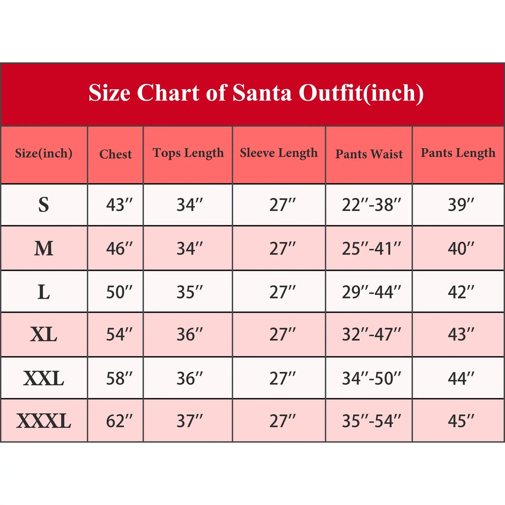 Christmas Costume for Men Green Big Monster 7PCS Deluxe Adult Santa Suit Xmas Furry Outfit Set Halloween Holiday -XXL