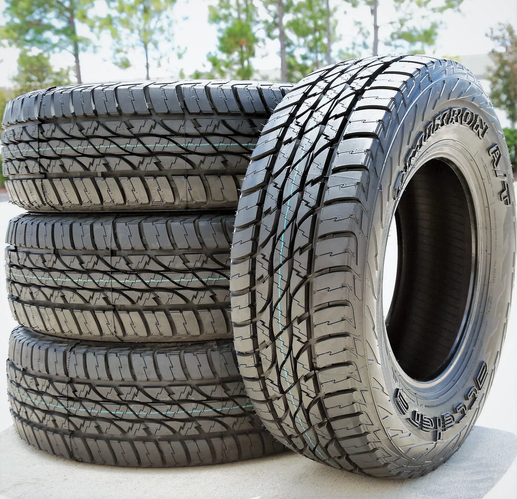 Set of 4 (FOUR) Accelera Omikron A/T LT 265/75R16 123/120Q E 10 Ply AT All Terrain Tires Fits: 2000-02 Dodge Ram 2500 Base, 2013-14 Toyota FJ Cruiser Base
