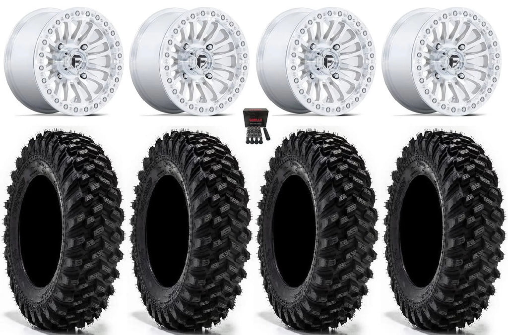 Fuel Rincon Bdlk 15" Wheels Mh 35" Warrior XT Tires Can-Am Maverick X3 / Honda Pioneer 1000 / Talon