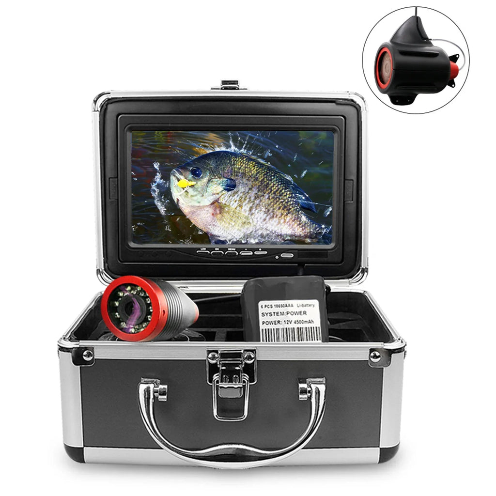 Erchang 7 Inch DVR Underwater Fishing Camera Portable Video Fish Finder for Lake Sea Fishing, Compact and Lightweight, Convenient for Traveling Anglers