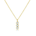 Blue Box Boutique Inc Gold Bezel Set Vertical Bar Pendant Necklace for Women, Teens