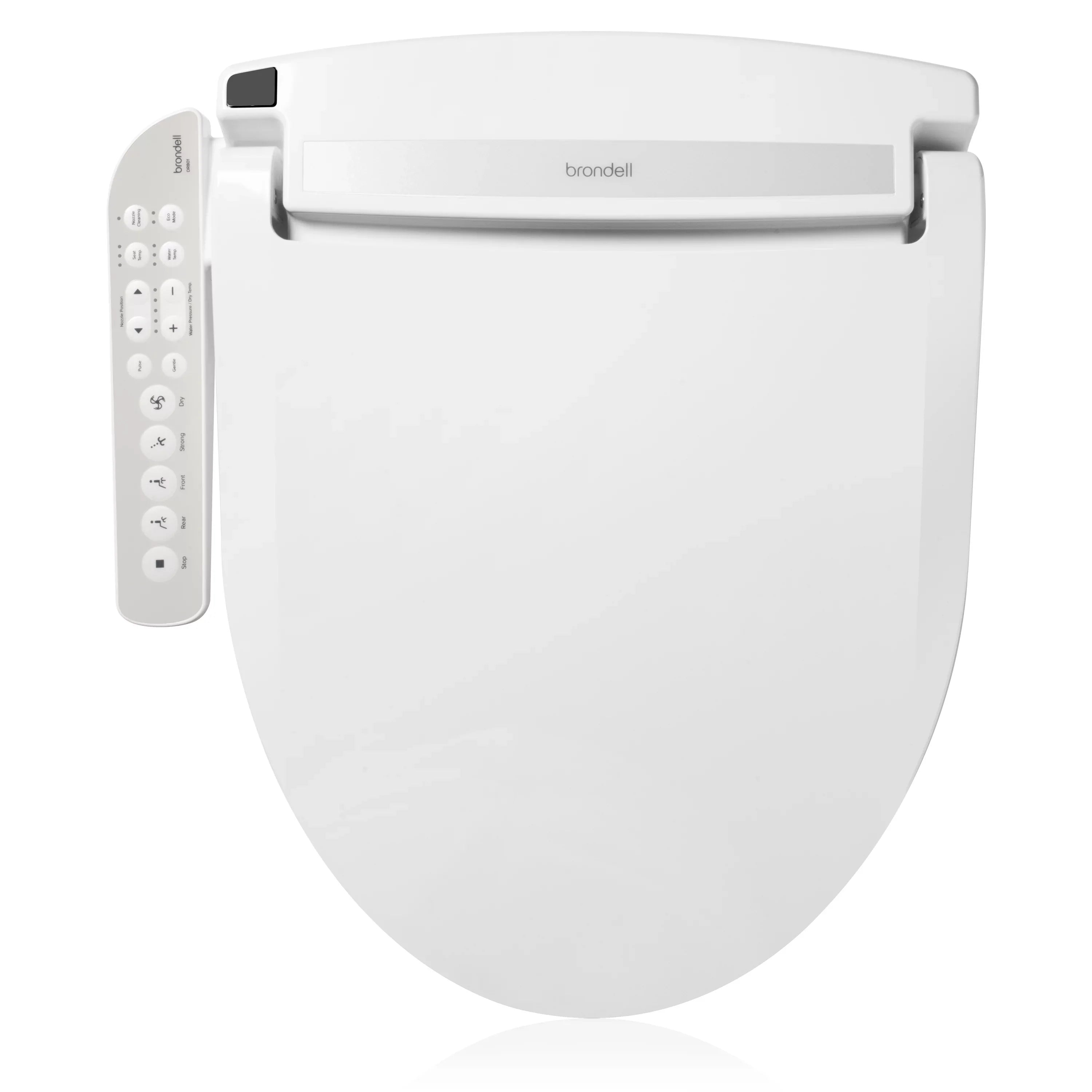 Brondell Swash Select DR801 Sidearm Bidet Seat with Warm Air Dryer and Deodorizer, Round White