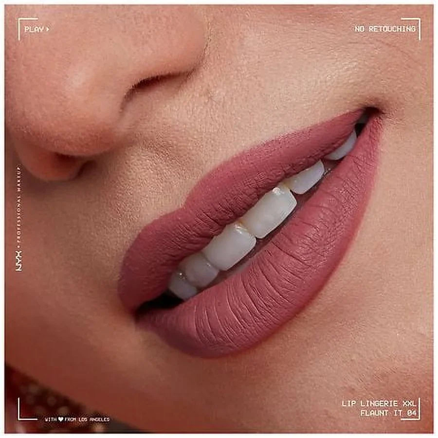 NYX Professional Makeup Lip Lingerie XXL Matte Liquid Lipstick, Flaunt It 1.0 EA Pack of 2