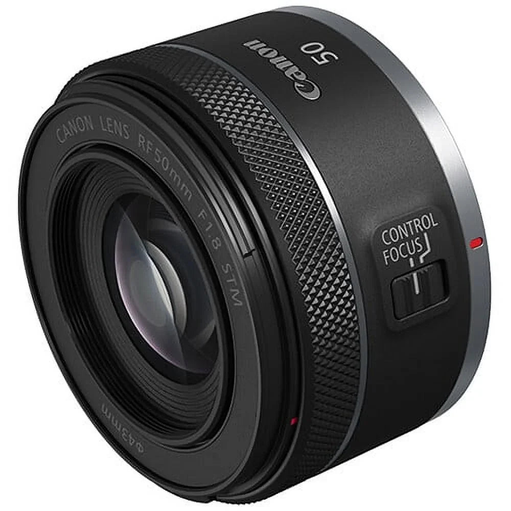 Canon RF 50mm f/1.8 STM Lens for EOS R, EOS RP, EOS R5, EOS R6 with Glass UV Filter+ Cleaning Pen (International Version)