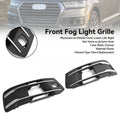 Front Bumper Shield Fog Light Grille Bezel Insert Grill Fit for Audi Q7 2016-2019
