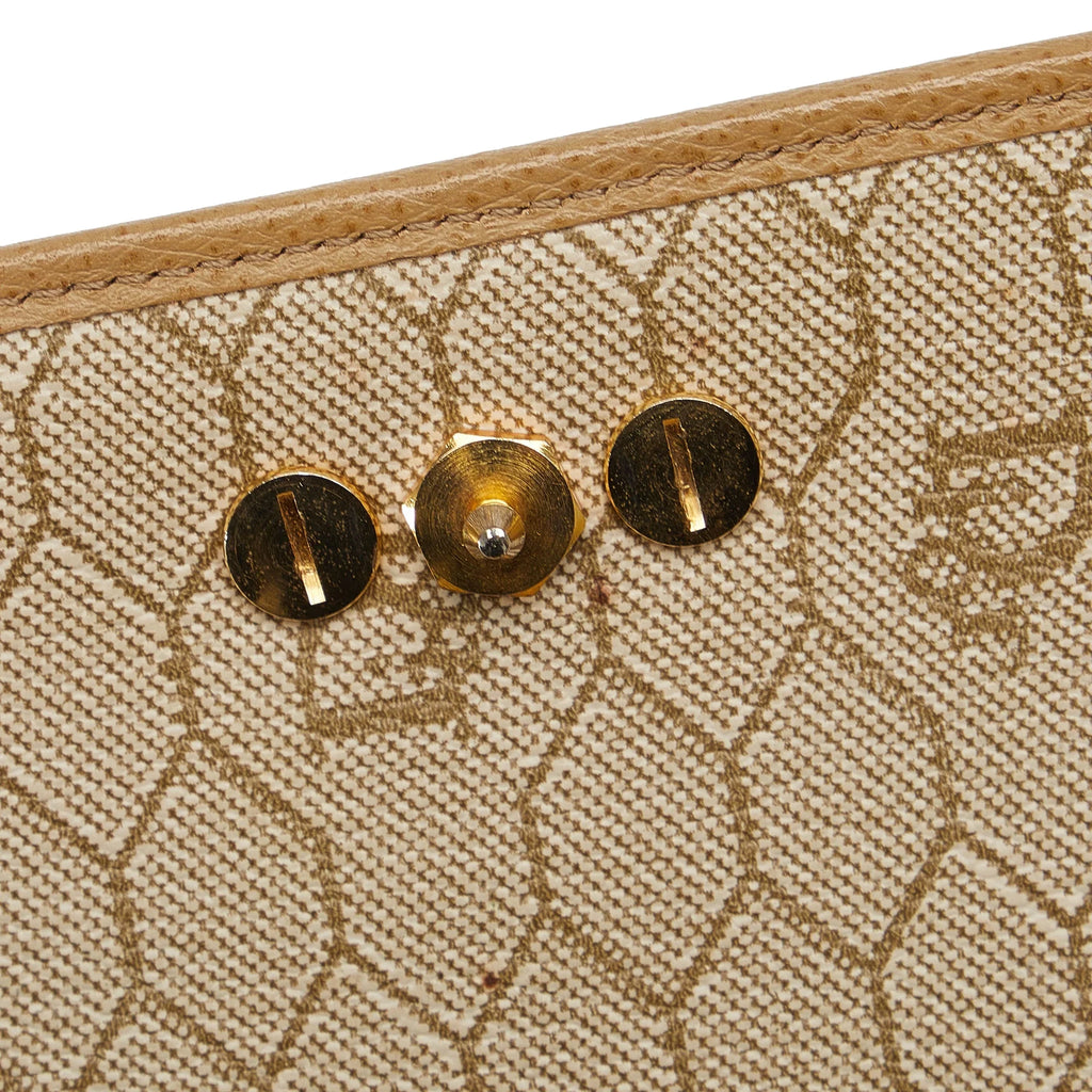 Pre-Owned Authenticated Dior Chain Crossbody Calf Leather Brown Crossbody Bag Unisex (Good)
