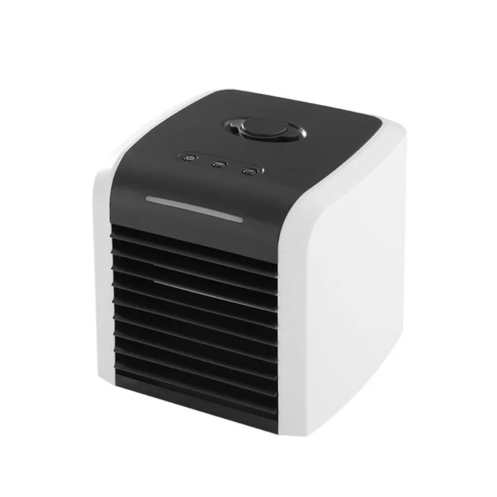 Portable Air Conditioner, Mini Evaporative Air Cooler, Personal Rechargeable USB Fan, Quiet Desk Fan with 2 Speeds for Home Room Office