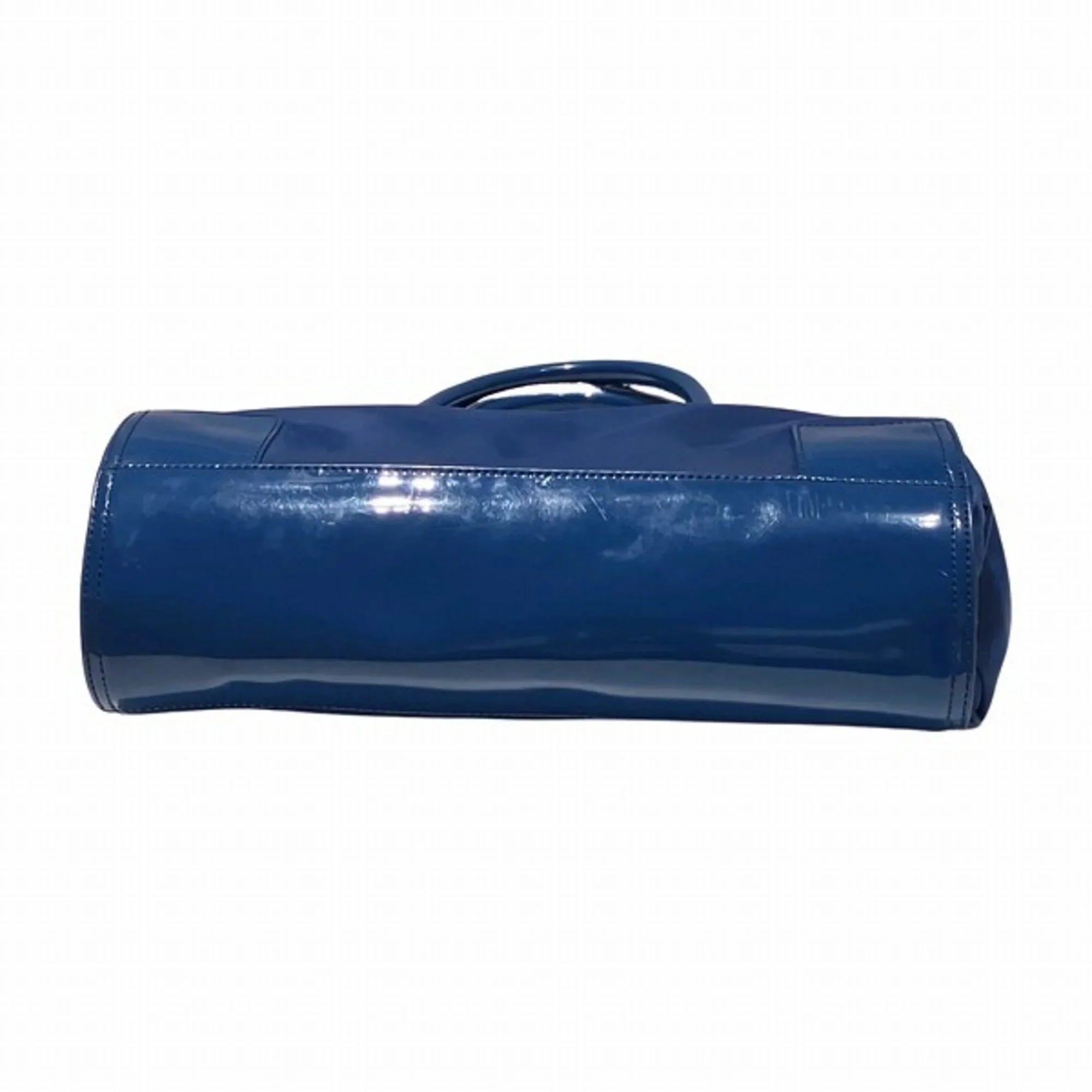 Pre-Owned Tory Burch Nylon Canvas x Patent Leather Navy Bag Tote Women's (Good)