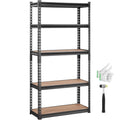BENTISM 5 Tier Adjustable Heavy Duty Steel Shelving Unit, 12"D x 30"W x 60"H Garage Storage Rack 2000 lbs Load