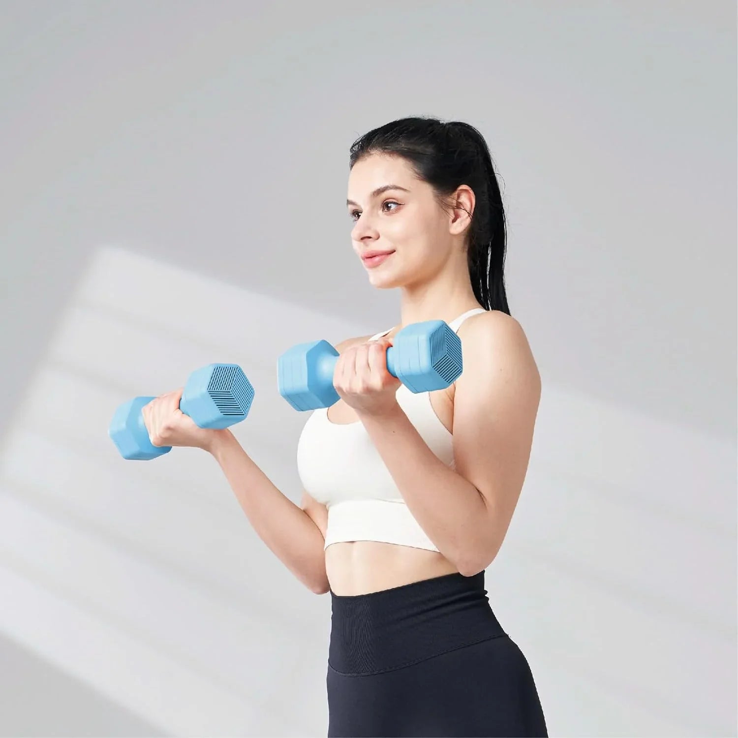 Adjustable Weight Dumbbells Set- A Pair 4lb 6lb 8lb 10lb (2-5lb Each) Free Weights Set for Home Gym Equipment Workouts Strength Training for Women, Men,Teens 3 Colors