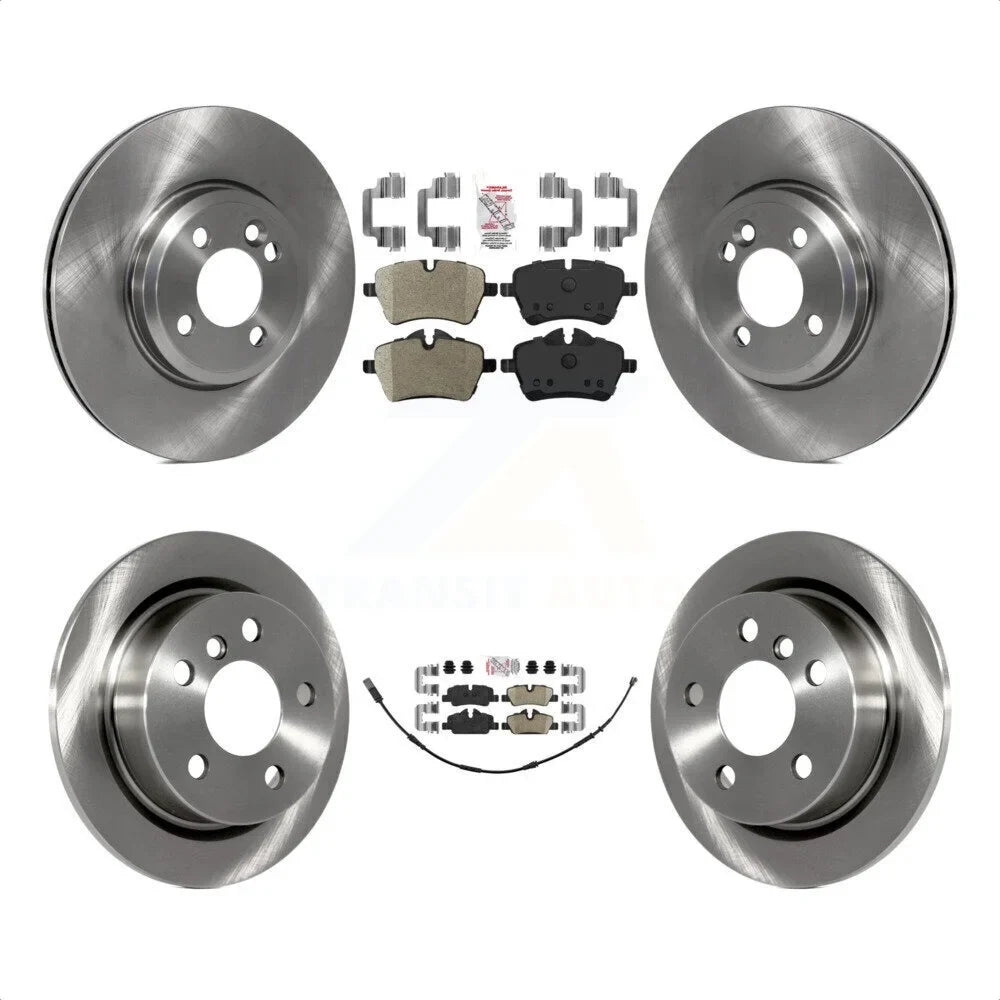 Transit Auto - Front Semi-Metallic Rear Ceramic Pads And Disc Brake Rotors Kit For 2015 Mini Cooper 2.0L 1.5L With 294mm Diameter Rotor K8A-106213