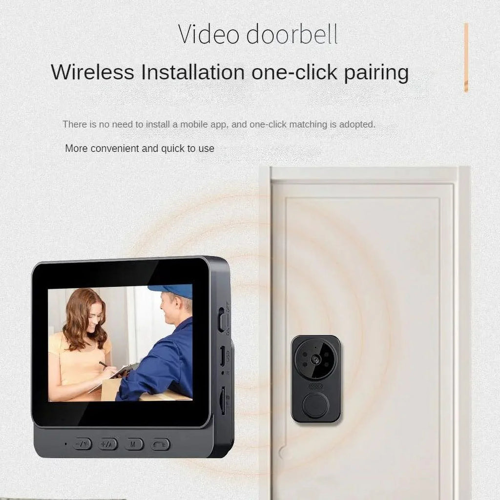 M12 video doorbell 4.3-inch home smart life 2.4G wireless video two-way intercom doorbell monitoring