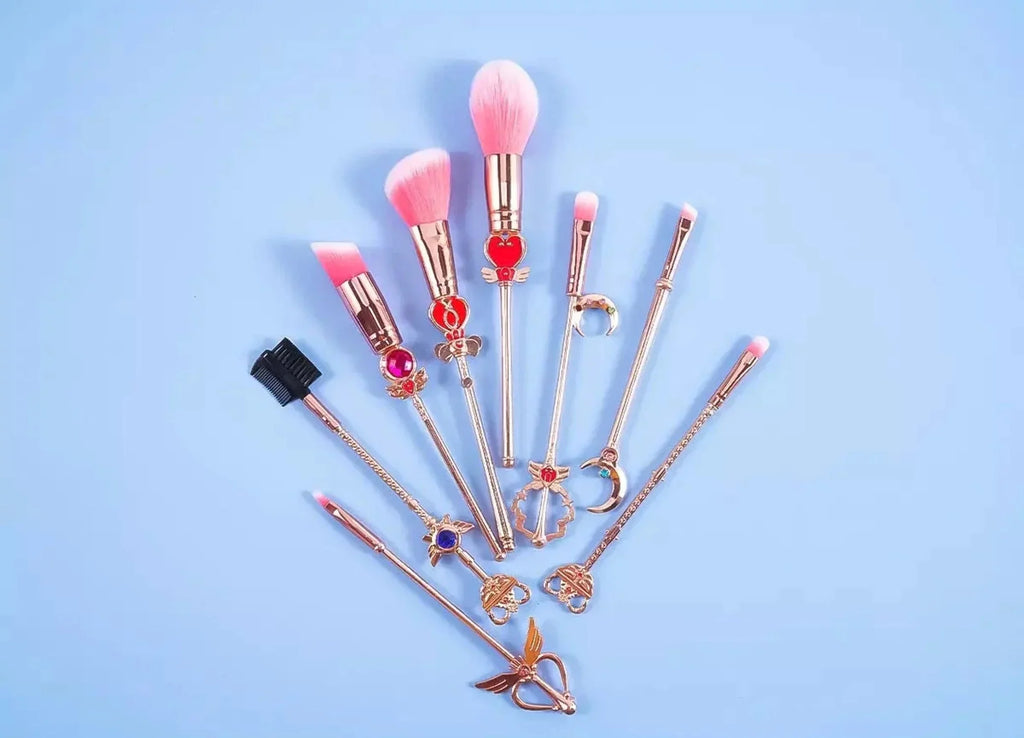 Pink Sakura Sailor Moon Anime Makeup Brush Set