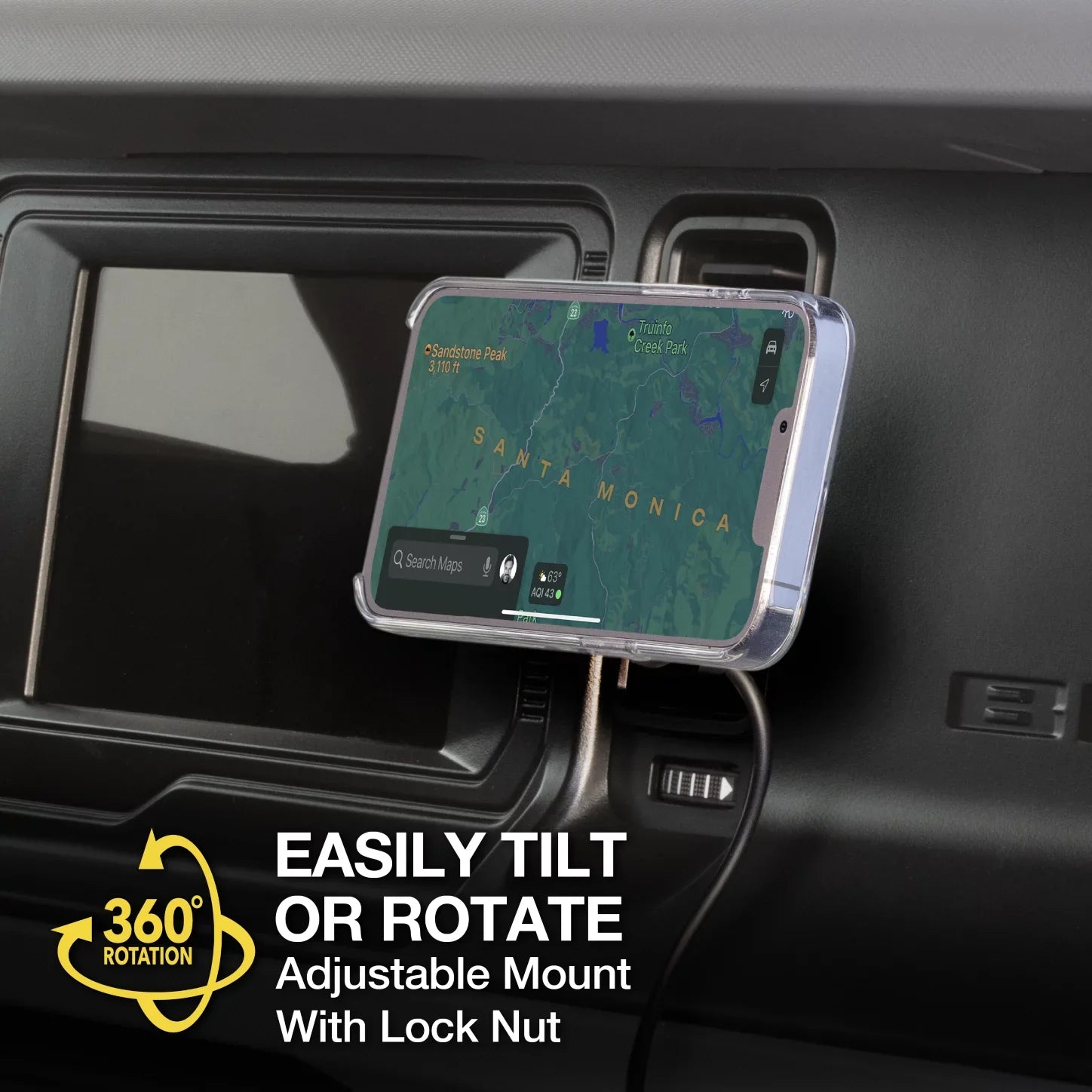 Scosche MPQ5DV-SP1 Dash/Vent Magnetic Wireless Charging Mount Suitable W/ MagSafe iPhone, Galaxy