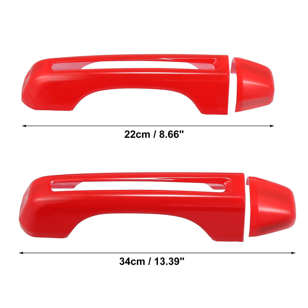 Red Door Handle Trim Wrap Kit and Tailgate Handle Coating for Jeep Wrangler JL JLU 2 & 4 Doors 2018-2021