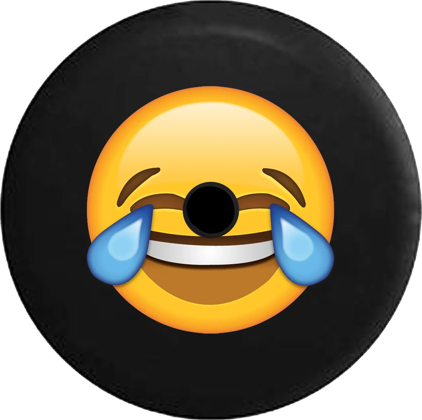 2018 2019 Wrangler JL Backup Camera Text Emoji Laughing Until Crying Spare Tire Wrap for Jeep RV 33 Inch