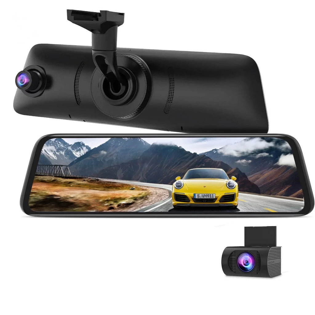 Auto-Vox 9.35inch Smart Mirror Dual Dash Cam Rear View Reverse Backup Camera Full HD Touch Screen Driving Recorder