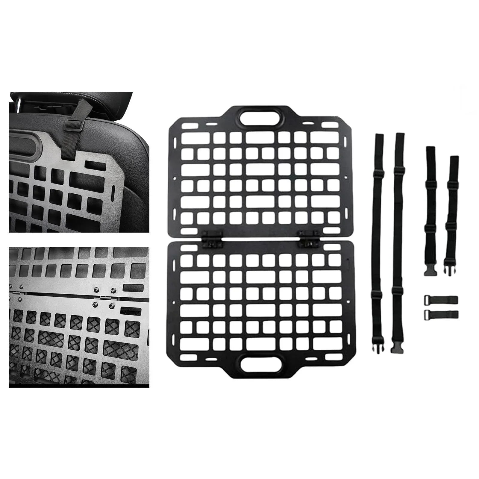 funtasica Auto Seat Back Organizer Modular Storage Molle Panel Car Seatback Hanging Plate Auto Seat Panel for Automotive Truck Parts