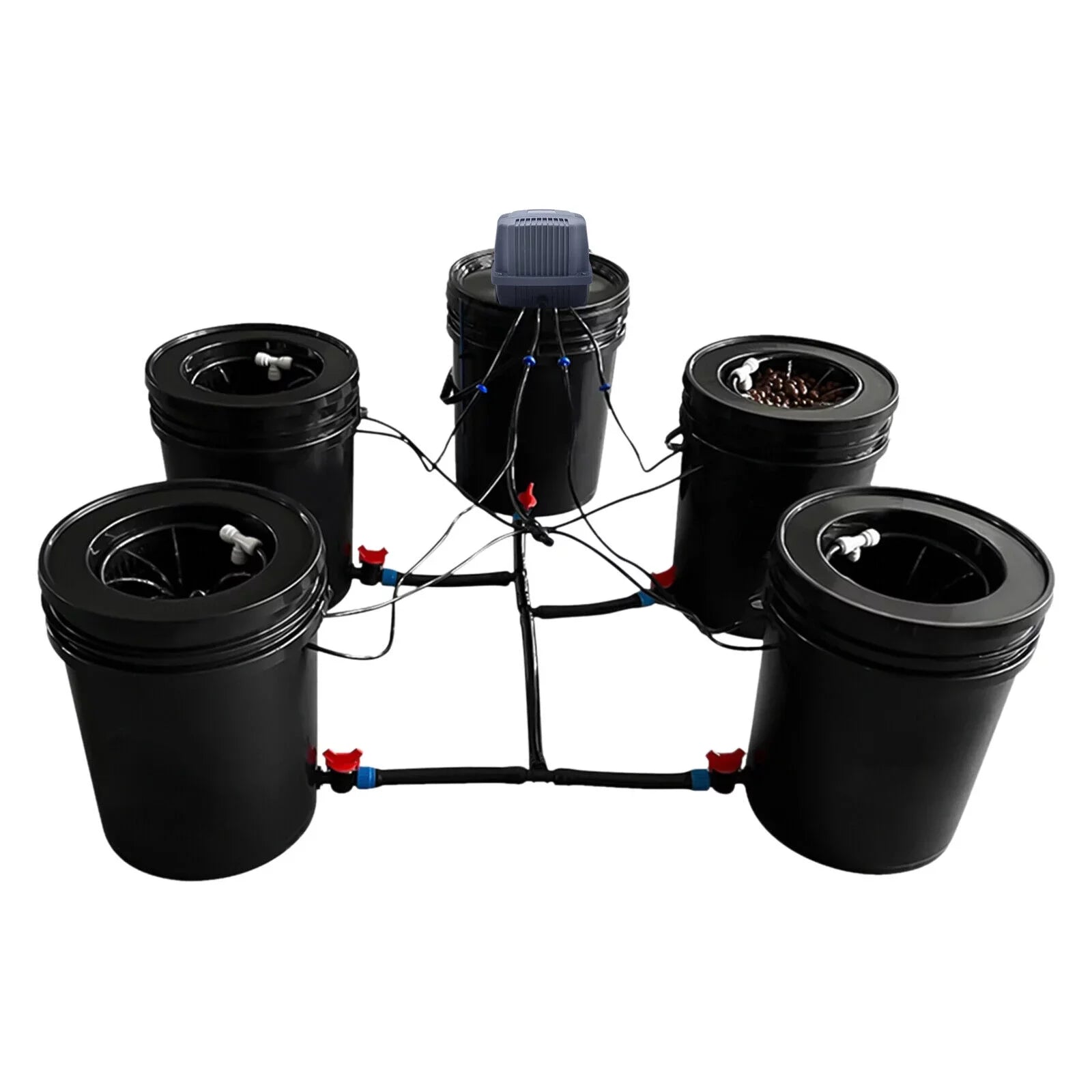 Miumaeov Hydroponics Growing System 5 Gallon Hydroponic Bucket System Kit Hydroponics Growing System for Vegetables Gardening System