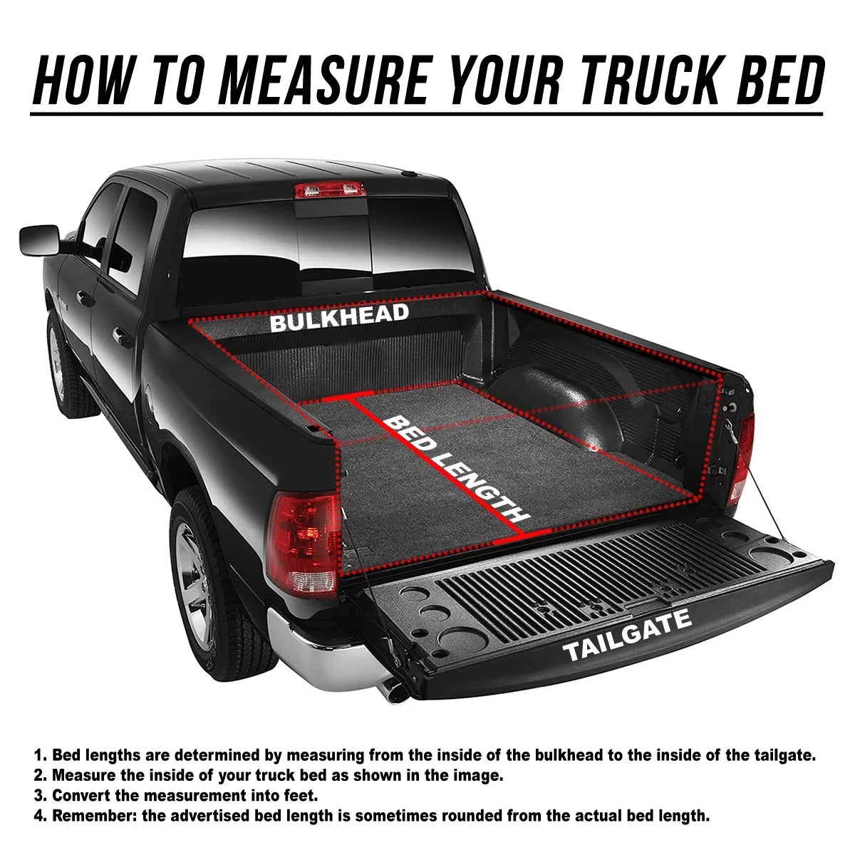 DNA Motoring TTC-TRISOFT-043 for 2015 to 2019 Chevy Colorado/GMC Canyon 5' Bed Fleetside Adjustable Tri -Fold Soft Top Trunk Tonneau Coating 16 17 18