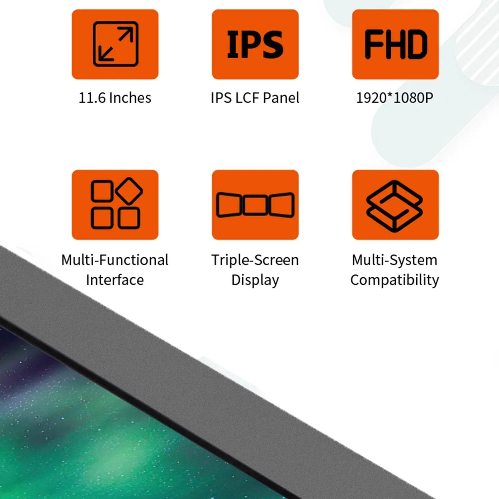 GTMEDIA Mate X 11.6-inch Portable Dual Screen Monitor for Laptop - Immersive Viewing Experience, Perfect for Multimedia and Presentations