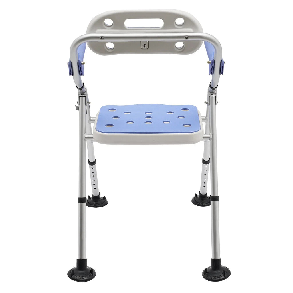 330lbs Folding Shower Chair Bench Bath Seats with Back & Arms Height Adjustable New