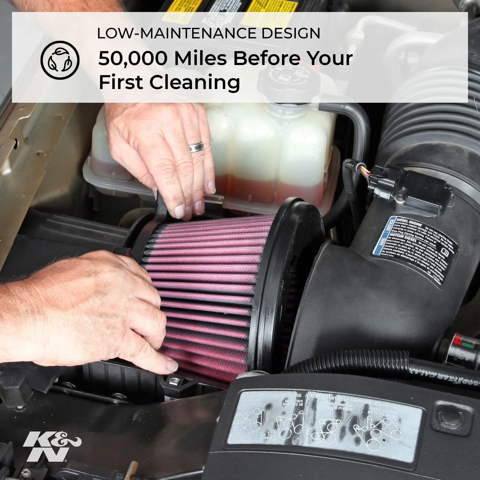 K&N Engine Air Filter: High Performance, Premium, Washable, Industrial Replacement Filter, Heavy Duty: E-3690