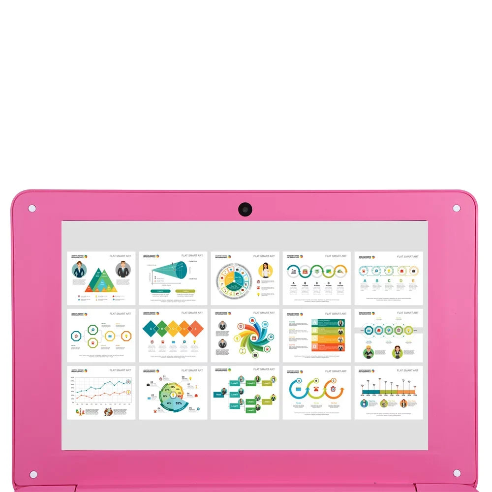 Tomshine Portable Windows 10 10.1inch Netbook Support TF card with Quad Core Processor/ 2GB+64GB/ Wi-Fi/ BT/ HD Pink Plug