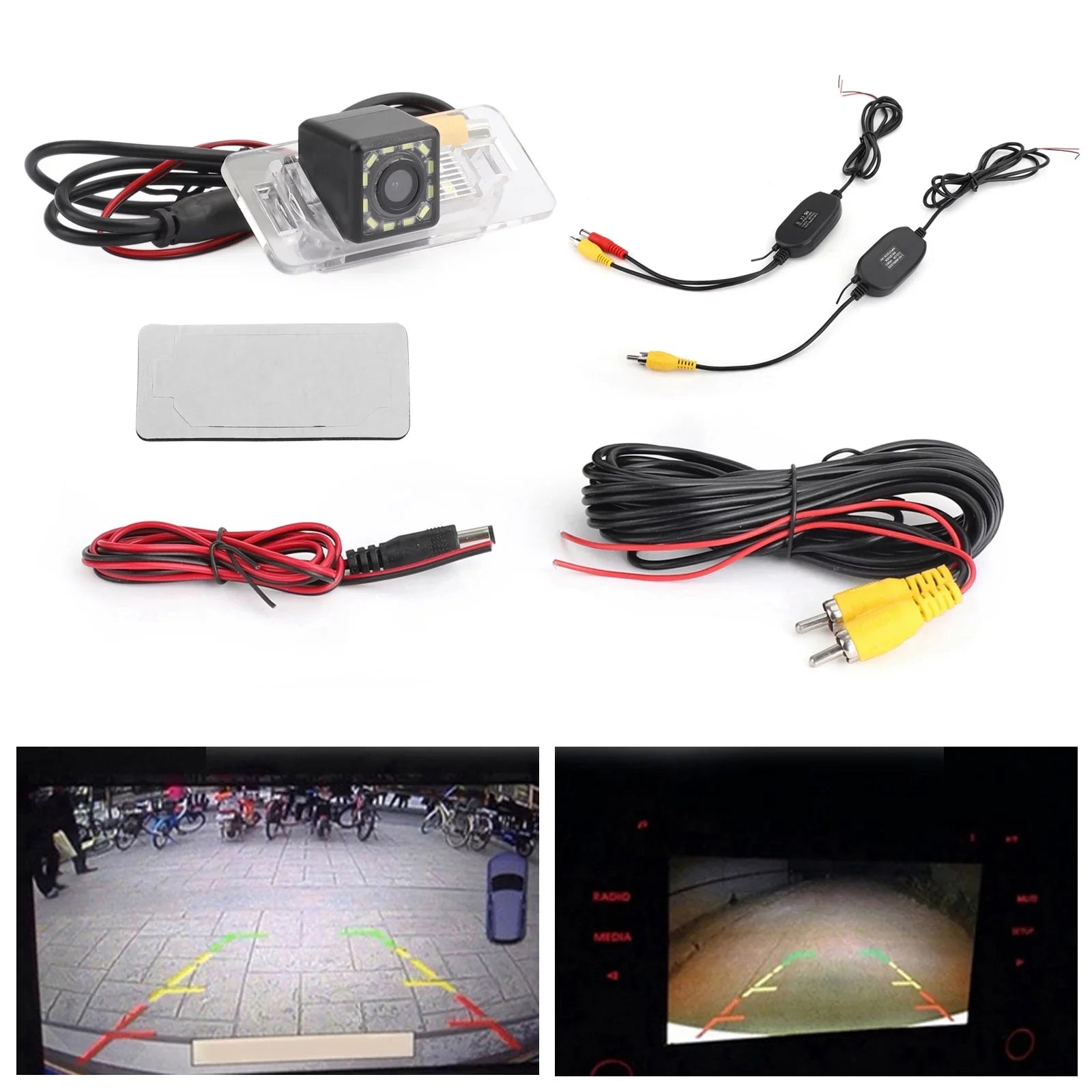 Wireless Reverse Camera 12LED for BMW E46 E39 E70 E71 X3 X5 E60 E61 E90 E91 E92