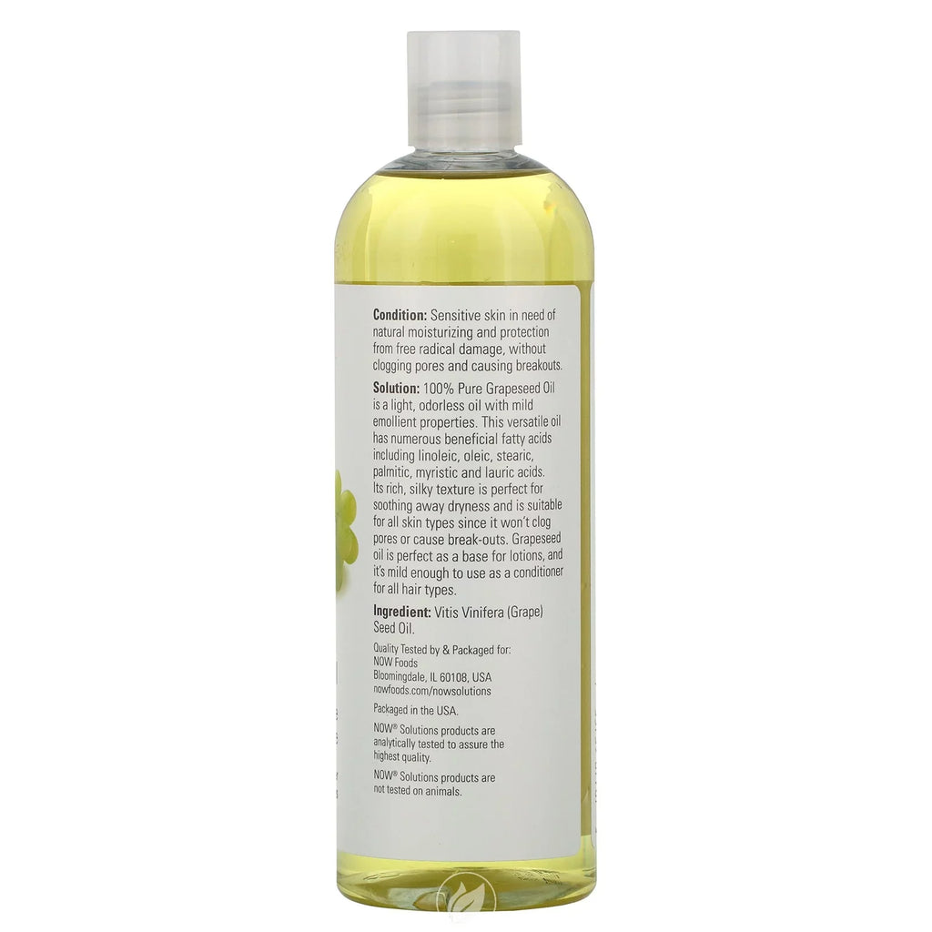 NOW Solutions Grapeseed Oil 16 Fl Oz
