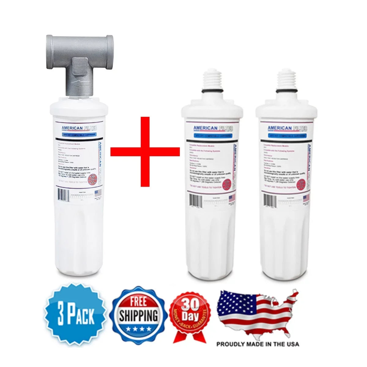AFC Brand , Water Filter System , Model # AFC-SQC-200 , Matching with , Cuno® and AquaPure® - 3 Filters - Made in U.S.A.