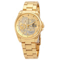 23568 Women's Angel Gold and Silver Dial Yellow Gold Steel Bracelet Dive Watch