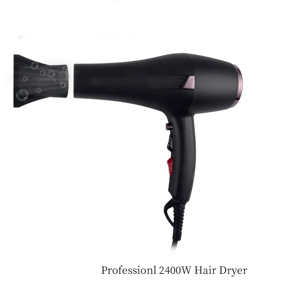 CONFU hot and cold air Hair Dryer, 2400W Dryer, Hair Dryers for Women, Cool Shot Button, 3 Heat and 2 Speed Settings, Ionic Function for Shinier Results, Concentrator Nozzle