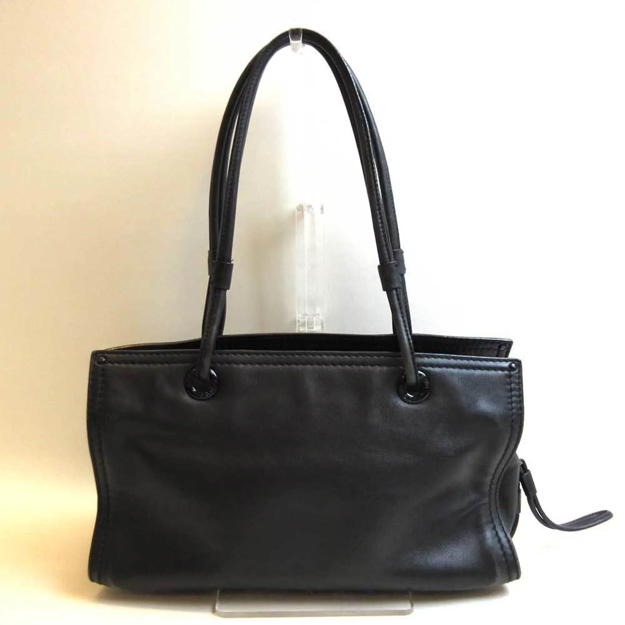 Pre-Owned Loewe Bag Shopper Tote Black Semi-shoulder Women's Leather (Good)