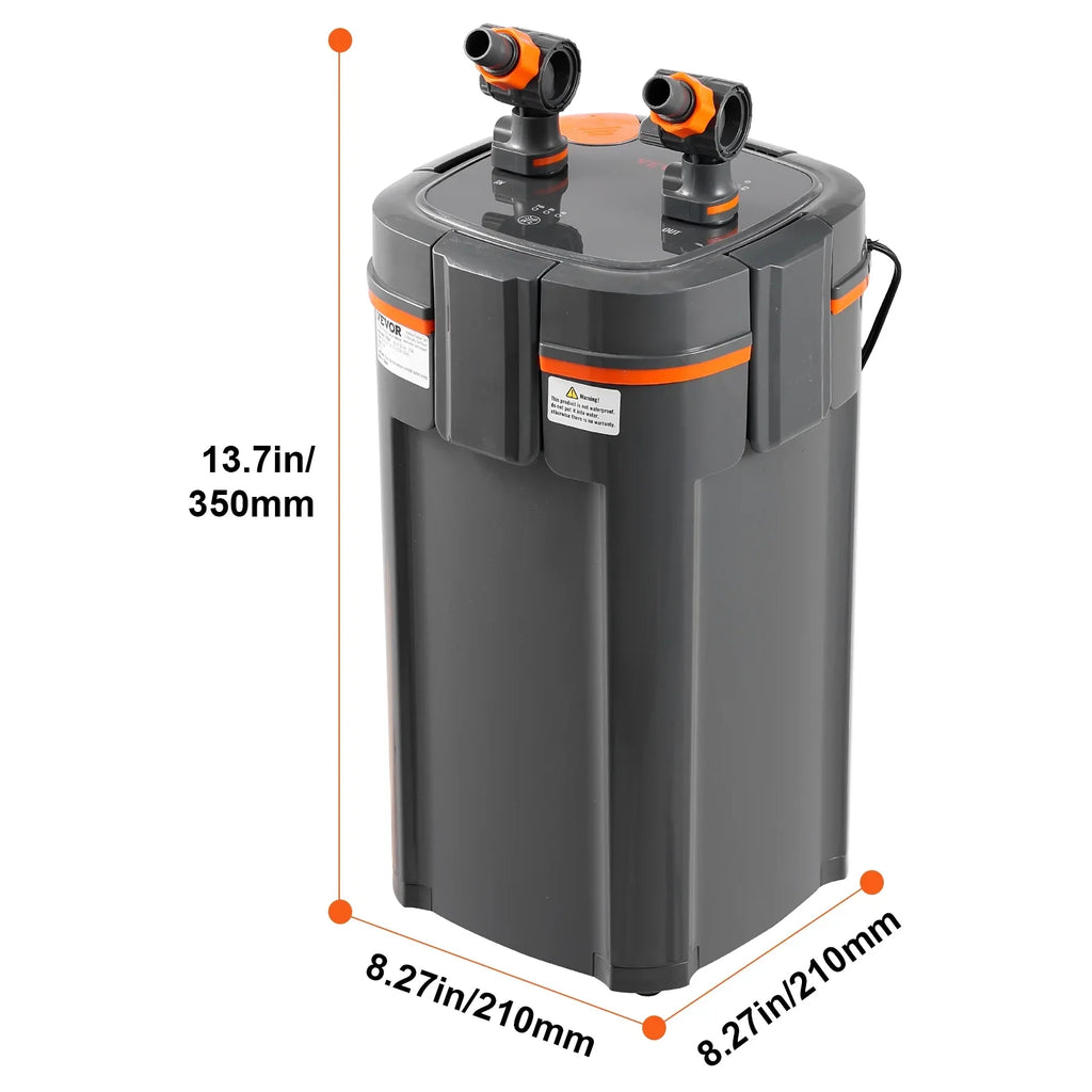 SKYSHALO 10w UV Lamp 55 Gallon Aquarium Canister Filter Fish Tank Quiet