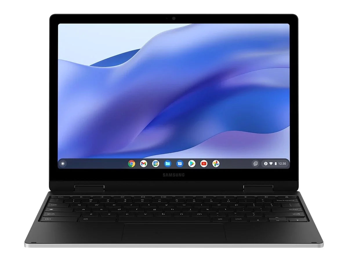 Samsung Galaxy Chromebook 2 360 - Flip design - Celeron N4500 / 1.1 GHz - Chrome OS - UHD Graphics - 4 GB RAM - 128 GB eMMC - 12.4" touchscreen 2560 x 1600 (WQXGA) - Wi-Fi 6 - silver - kbd: US