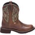 Justin Boots Womens Gemma Round Toe Casual Boots Mid Calf Low Heel 1-2"